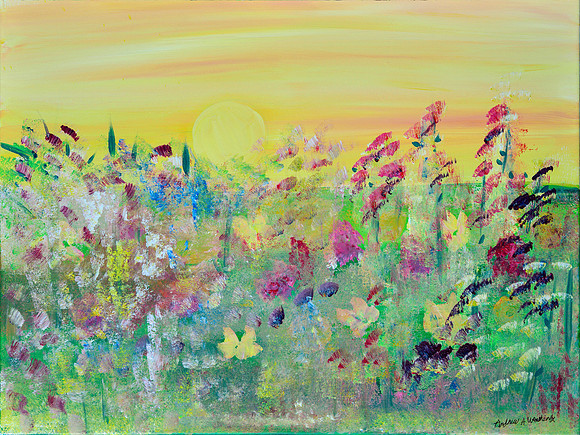 Morning Garden (4290) 18x24