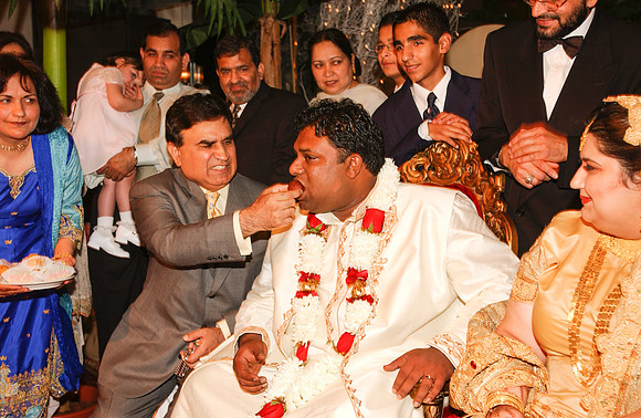 Groom sitting