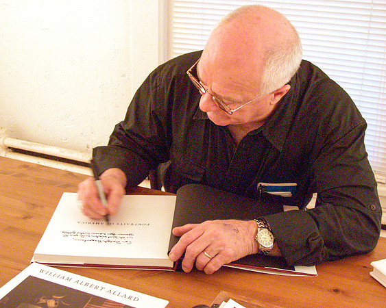 Allard signing Ralph's Book (cropped 8x10)