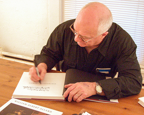 Allard signing Ralph's Book (cropped 8x10) - re-edited