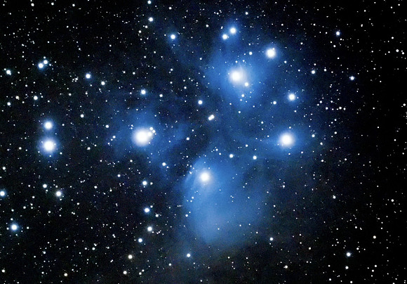 M45 Pleiades open cluster 1x300s 294 rotated