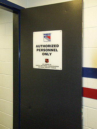 Locker room-Rangers Hockey - Authorized Personnel only
