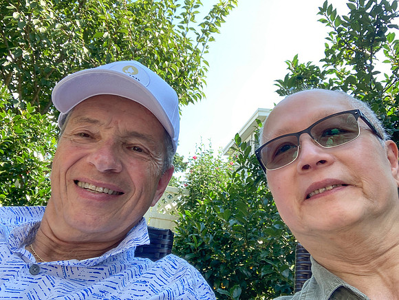 2024-08-10 My buddy, Abe and Me (selfie, my first EVER)