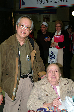 Mrs. Barron with one of her former students Tsun Tam ('68)