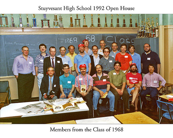 1992 - Class of 1968 Open House Group Shot in Classroom