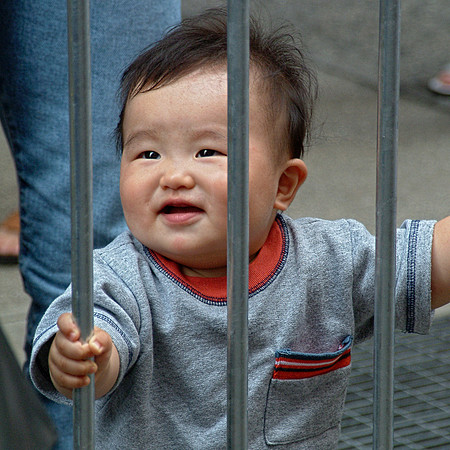 Chinese baby behind bars-01 - 20 x 20