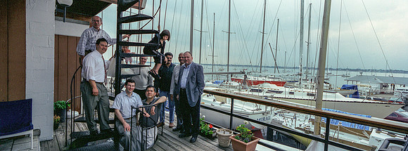 Spiral Staircase with People (Landscape)